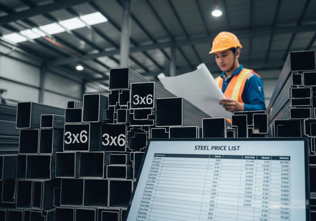 giá sắt hộp 3x6