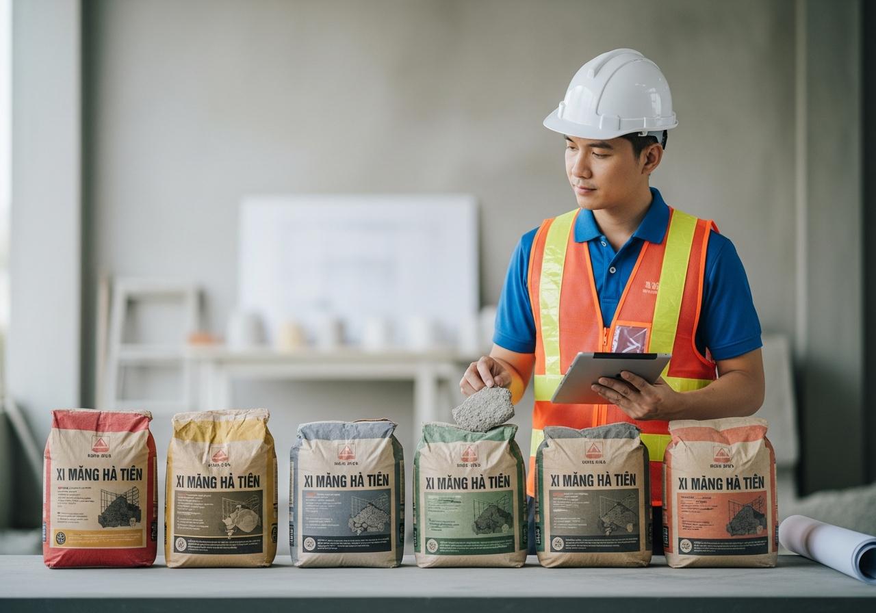 Xi măng Hà Tiên có mấy loại? Phân biệt và ứng dụng 6 sản phẩm chủ lực
