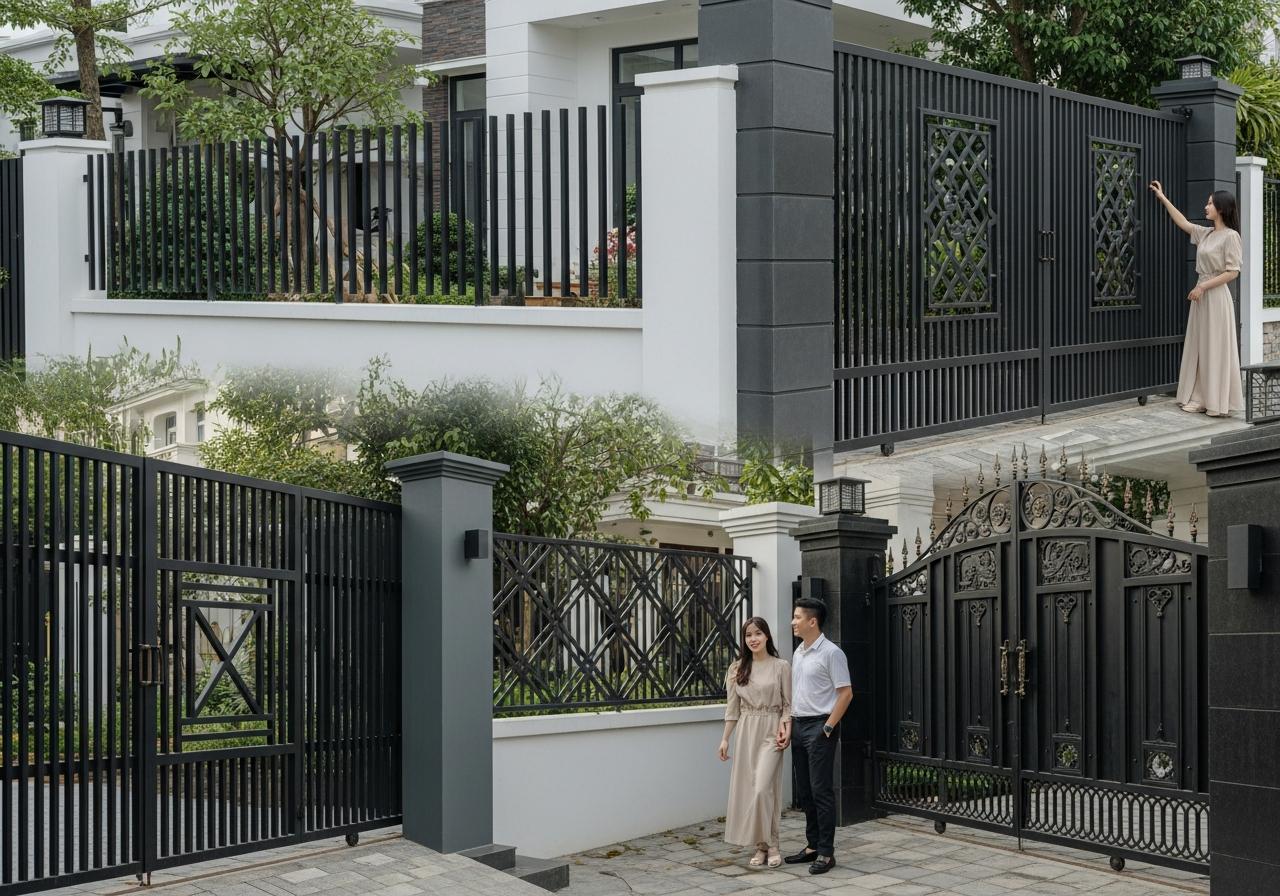 Top 7 Mẫu Hàng Rào Sắt Đẹp, Bền & Chống Trộm Được Ưa Chuộng Nhất 2025