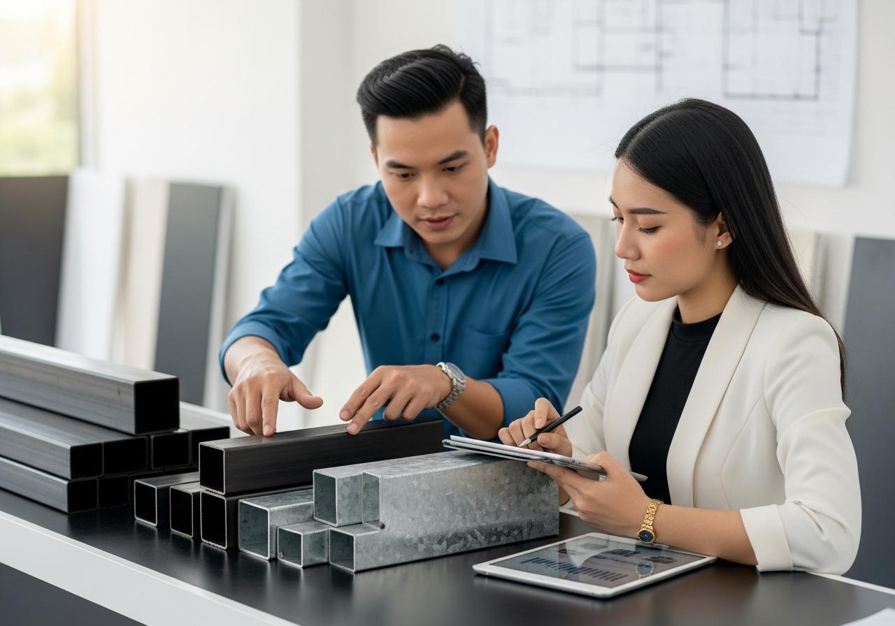 So Sánh Sắt Hộp Vuông Đen Và Mạ Kẽm: Tư Vấn Chọn Loại Phù Hợp Cho Doanh Nghiệp