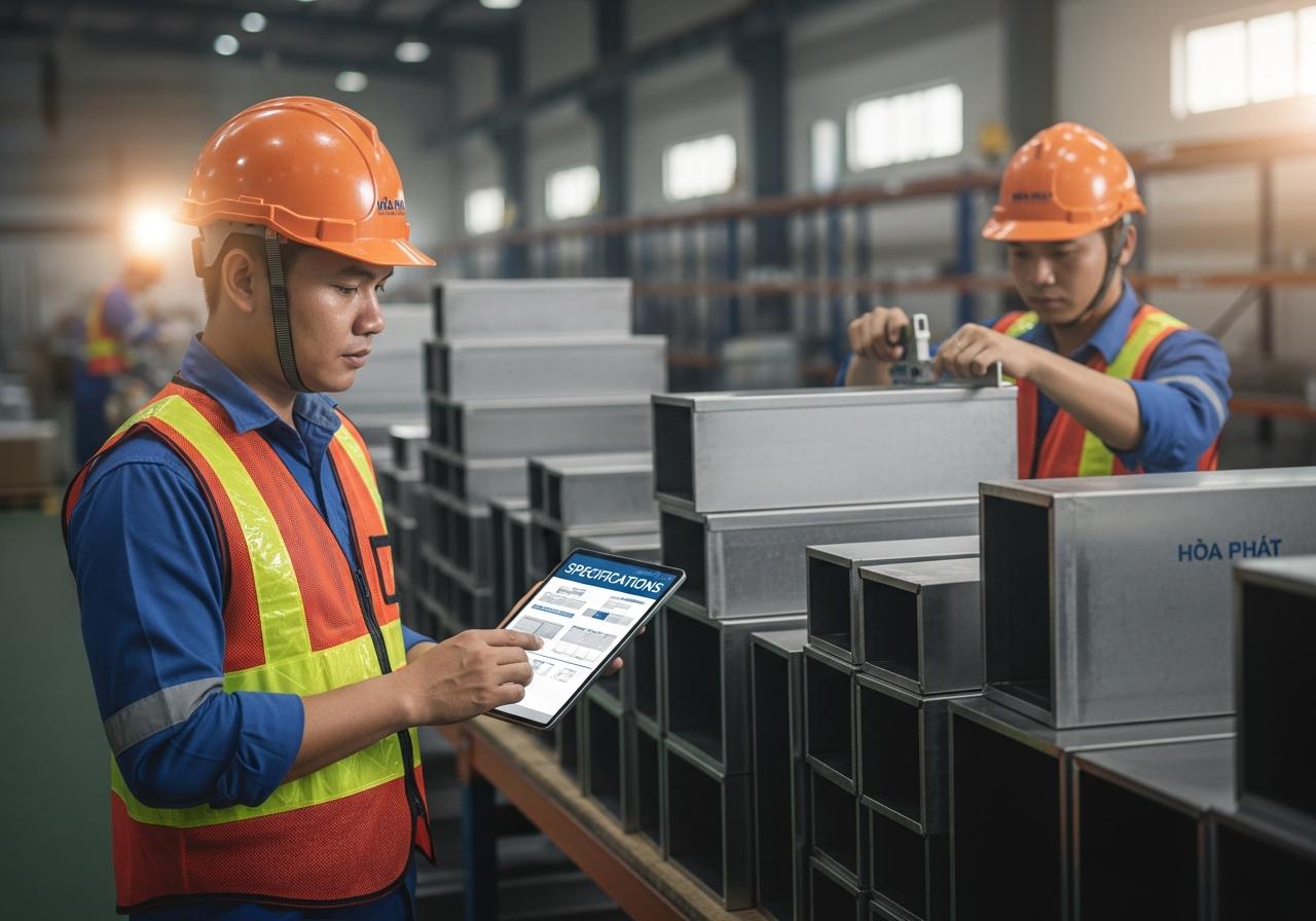 Bảng Tra Quy Cách & Trọng Lượng Thép Hộp Hòa Phát Chuẩn Theo TCVN