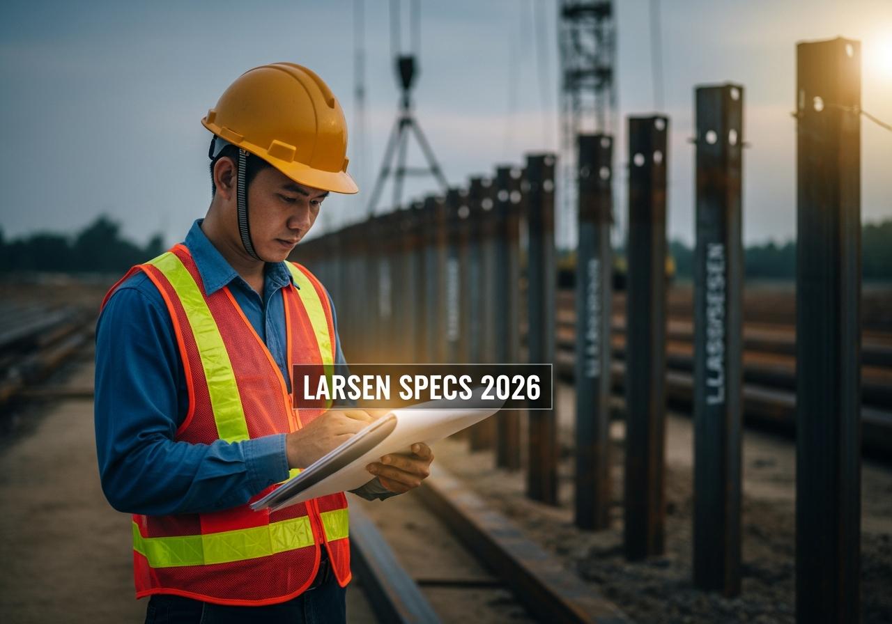 Bảng tra quy cách và tiêu chuẩn Cừ Larsen phổ biến nhất (Cập nhật 2026)