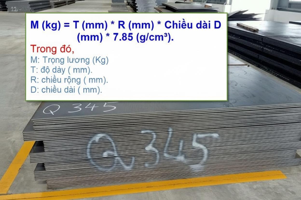 tính khối lượng thép tấm