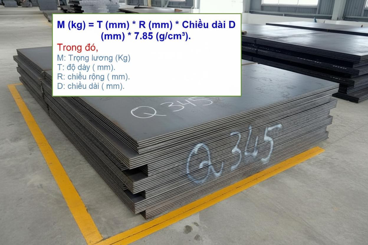 tính khối lượng thép tấm